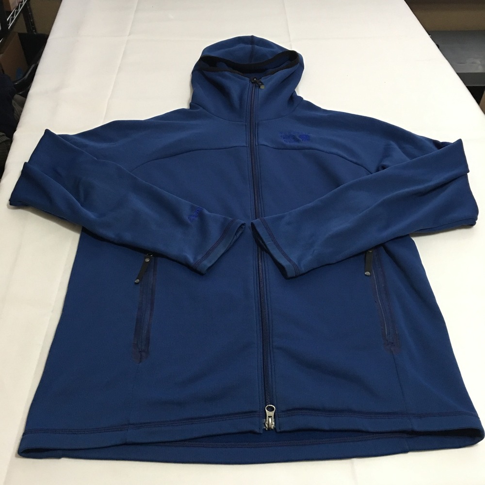 Mountain Hardwear Full Zip Hoodie Mens Large Blue Polartec Stretch Jacket